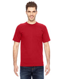 Bayside-BA7100-100% Cotton Pocket T Shirt-RED