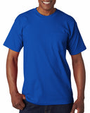 Bayside-BA7100-100% Cotton Pocket T Shirt-ROYAL BLUE