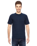 Bayside-BA7100-100% Cotton Pocket T Shirt-NAVY