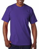 Bayside-BA7100-100% Cotton Pocket T Shirt-PURPLE