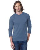 Bayside-BA8100-100% Cotton Long Sleeve Pocket T Shirt-DENIM