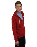 Bayside-BA875-Full Zip Fashion Hooded Sweatshirt-CARDINAL