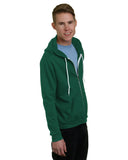 Bayside-BA875-Full Zip Fashion Hooded Sweatshirt-HUNTER GREEN