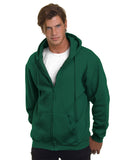 Bayside-BA900-Full Zip Hooded Sweatshirt-HUNTER GREEN