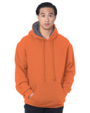 Bayside-BA930-Super Heavy Thermal Lined Hooded Sweatshirt-BRT ORNG/ DK GRY