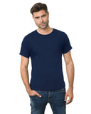 Bayside-BA9500-100% Cotton Fine Jersey T Shirt-NAVY