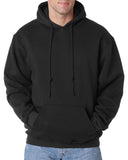 Bayside-BA960-Pullover Hooded Sweatshirt-BLACK