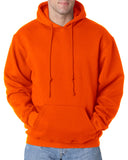 Bayside-BA960-Pullover Hooded Sweatshirt-BRIGHT ORANGE