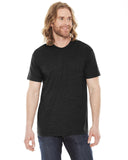 American Apparel-BB401-Unisex Poly-Cotton USA Made Crewneck T-Shirt-HEATHER BLACK