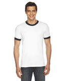 American Apparel-BB410W-UNISEX Poly-Cotton Short-Sleeve Ringer T-Shirt