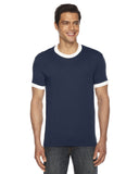 American Apparel-BB410W-UNISEX Poly-Cotton Short-Sleeve Ringer T-Shirt