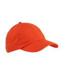 Big Accessories-BX001-6-Panel Brushed Twill Unstructured Cap-TANGERINE