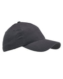 Big Accessories-BX001-6-Panel Brushed Twill Unstructured Cap-STEEL GREY