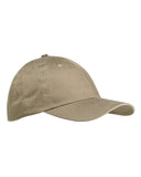 Big Accessories-BX001-6-Panel Brushed Twill Unstructured Cap-KHAKI