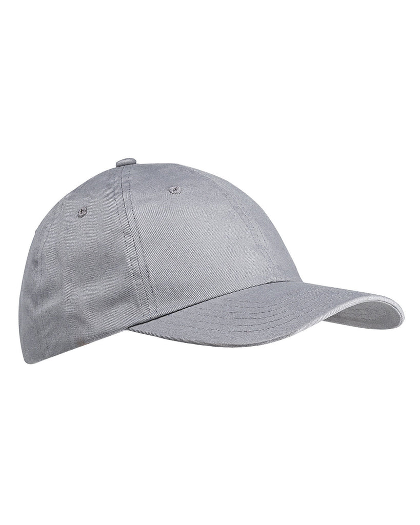 Big Accessories-BX001-6-Panel Brushed Twill Unstructured Cap-LIGHT GRAY