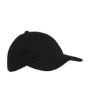 Big Accessories-BX001Y-Youth 6-Panel Brushed Twill Unstructured Cap-BLACK