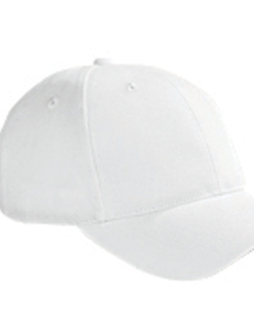 Big Accessories-BX002-6-Panel Brushed Twill Structured Cap-WHITE