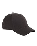 Big Accessories-BX002-6-Panel Brushed Twill Structured Cap-BLACK