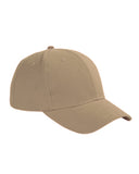 Big Accessories-BX002-6-Panel Brushed Twill Structured Cap-KHAKI