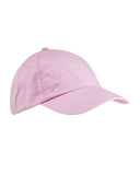 Big Accessories-BX005-6-Panel Washed Twill Low-Profile Cap-LIGHT PINK