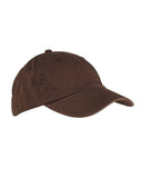 Big Accessories-BX005-6-Panel Washed Twill Low-Profile Cap-COFFEE