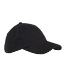 Big Accessories-BX005-6-Panel Washed Twill Low-Profile Cap-BLACK