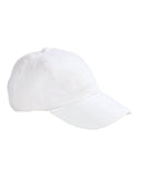 Big Accessories-BX008-5-Panel Brushed Twill Unstructured Cap-WHITE