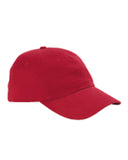Big Accessories-BX008-5-Panel Brushed Twill Unstructured Cap-RED