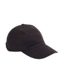 Big Accessories-BX008-5-Panel Brushed Twill Unstructured Cap-BLACK