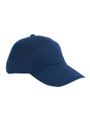 Big Accessories-BX008-5-Panel Brushed Twill Unstructured Cap-NAVY