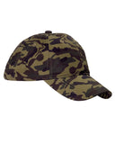 Big Accessories-BX018-Unstructured Camo Cap-GREEN CAMO