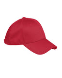 Big Accessories-BX020-6-Panel Structured Twill Cap-RED