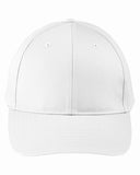 Big Accessories-BX020SB-Adult Structured Twill 6-Panel Snapback Cap-WHITE