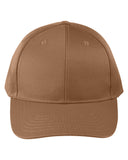 Big Accessories-BX020SB-Adult Structured Twill 6-Panel Snapback Cap-HERITAGE BROWN