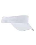 Big Accessories-BX022-Sport Visor With Mesh-WHITE