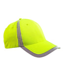 Big Accessories-BX023-Reflective Accent Safety Cap-BRIGHT YELLOW