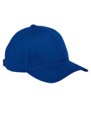 Big Accessories-BX034-5-Panel Brushed Twill Cap-ROYAL