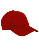 Big Accessories-BX880-6-Panel Twill Unstructured Cap-RED
