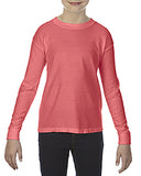 Comfort Colors-C3483-Garment Dyed Long Sleeve T Shirt-NEON RED ORANGE