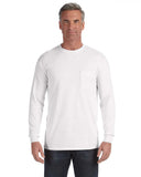 Comfort Colors-C4410-Heavyweight Rs Long Sleeve Pocket T Shirt-WHITE