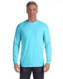 Comfort Colors-C4410-Heavyweight Rs Long Sleeve Pocket T Shirt-LAGOON BLUE