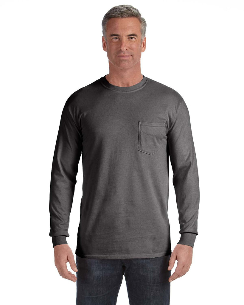Comfort Colors-C4410-Heavyweight Rs Long Sleeve Pocket T Shirt-PEPPER