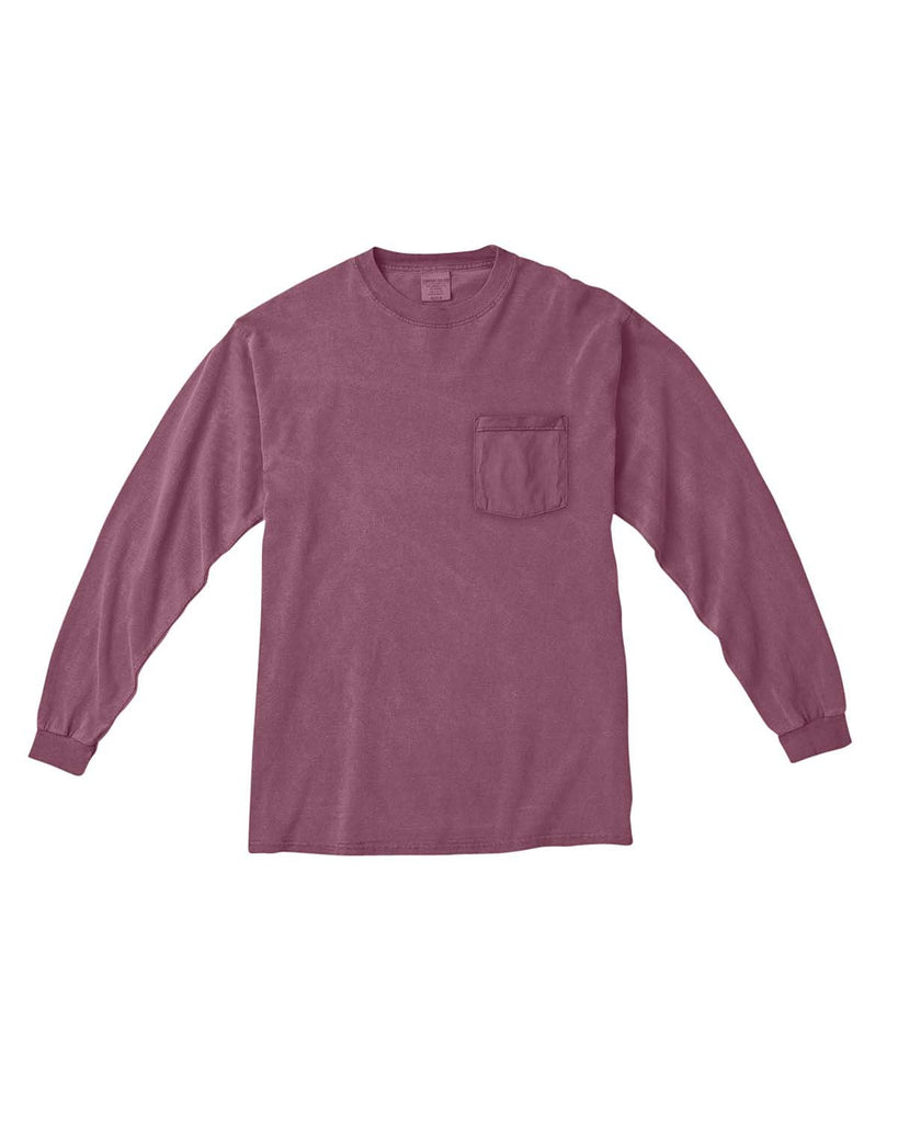 Comfort Colors-C4410-Heavyweight Rs Long Sleeve Pocket T Shirt-BERRY