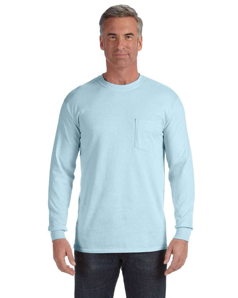 Comfort Colors-C4410-Heavyweight Rs Long Sleeve Pocket T Shirt-CHAMBRAY