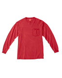 Comfort Colors-C4410-Heavyweight Rs Long Sleeve Pocket T Shirt-RED