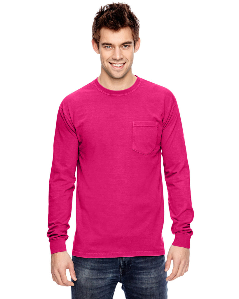 Comfort Colors-C4410-Heavyweight Rs Long Sleeve Pocket T Shirt-HELICONIA