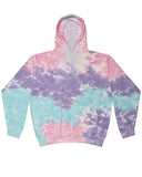 Tie-Dye-CD877-Tie Dyed Pullover Hooded Sweatshirt-COTTON CANDY