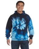 Tie-Dye-CD877-Tie Dyed Pullover Hooded Sweatshirt-BLUE OCEAN