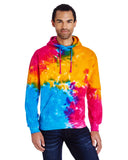 Tie-Dye-CD877-Tie Dyed Pullover Hooded Sweatshirt-MULTI RAINBOW