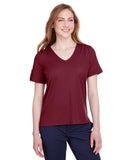 Devon & Jones-DG20WB-Crownlux Performance Plaited Rolled Sleeve Top-BURGUNDY